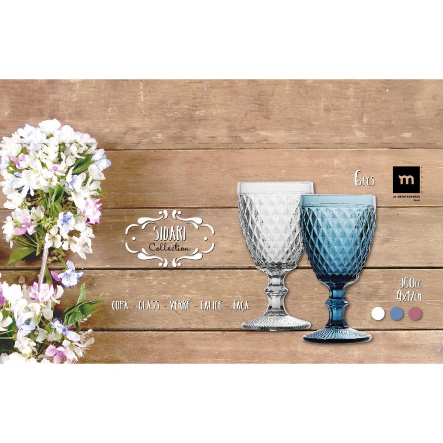 Vinglas La Mediterr�nea Sidari Bl� Glas 350 ml (36 Enheder) #3