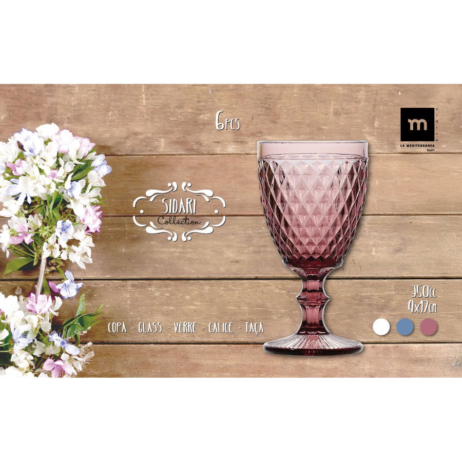 Vinglas La Mediterr�nea Sidari Bl� Glas 350 ml (36 Enheder) #6