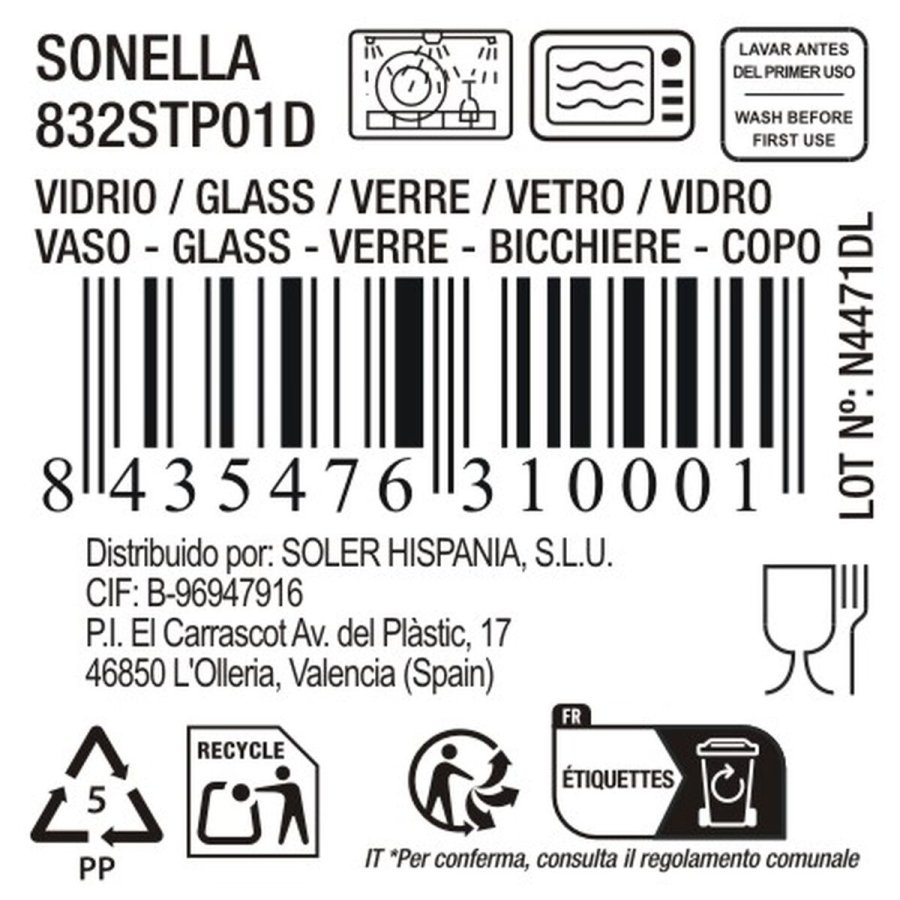 Glas La Mediterr�nea Sonella Lilla Glas 270 ml (48 enheder) #4