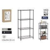 Hylder MobleKit Sort Metal 56 x 35 x 120 cm (2 enheder) #2