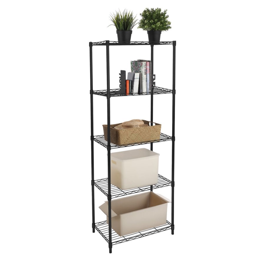 Hylder MobleKit Sort Metal 56 x 35 x 158 cm (2 enheder) #4