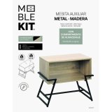 Sofabord MobleKit Brun Sort 50 x 33 x 45 cm Metal Tr� MDF (3 enheder) #4