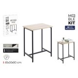 Sofabord MobleKit Brun Sort 40 x 30 x 50 cm Metal Tr� MDF (4 enheder) #2
