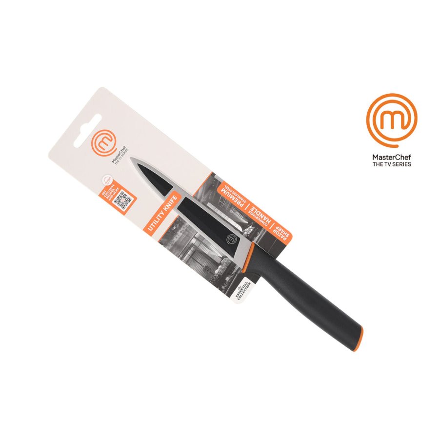 Kkkenkniv MasterChef Sort Slvfarvet Rustfrit stl 13 cm (12 enheder) #3