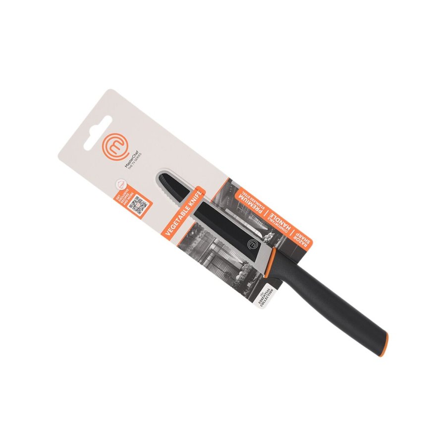 Grntsags skrller kniv MasterChef Sort Slvfarvet Rustfrit stl 11,5 cm (12 enheder) #2