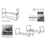 Flaskereol Confortime Sort 43 x 15 x 28 cm (8 enheder) #2