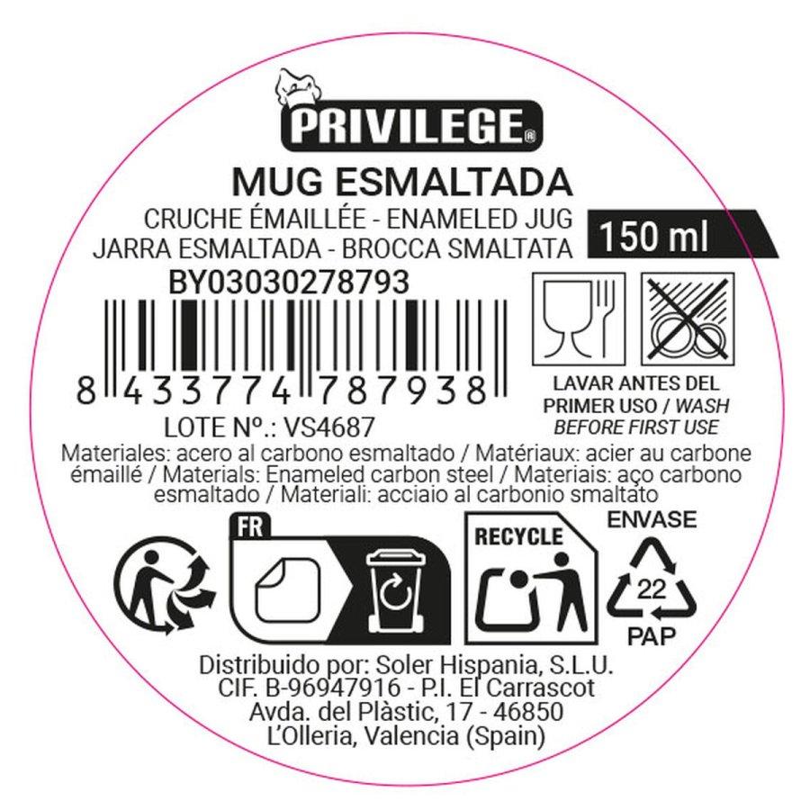 Krus Privilege PRIVILEGE 150 ml Glaseret st�l (24 enheder) #7