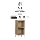 Hylder MobleKit Hvid Brun Metal Tr� MDF 30 x 29 x 72 cm (3 enheder) #4