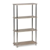 Hylder MobleKit Brun S�lvfarvet Tr� St�l 60 x 29,5 x 112 cm (2 enheder) #3