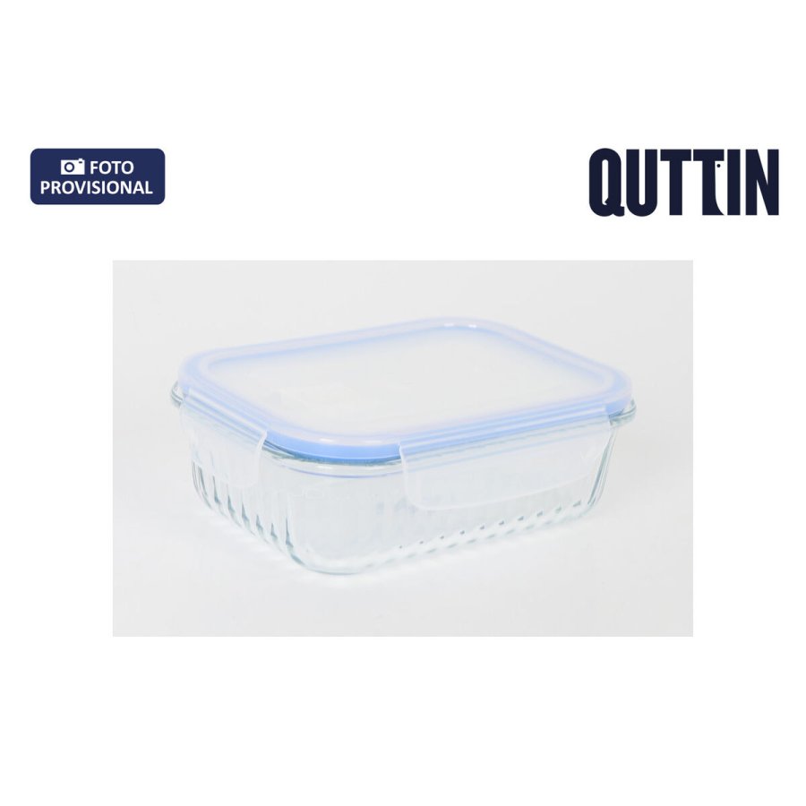 Madkasse Quttin Textury Gennemsigtig Borosilikatglas Rektangul�r 600 ml (6 enheder) #3