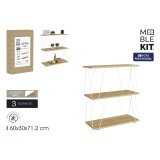 Hylder MobleKit Hvid Brun Tr� Metal 60 x 30 x 71,2 cm (2 enheder) #2