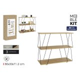Hylder MobleKit Brun Sort Tr� Metal 80 x 30 x 71,2 cm (2 enheder) #2