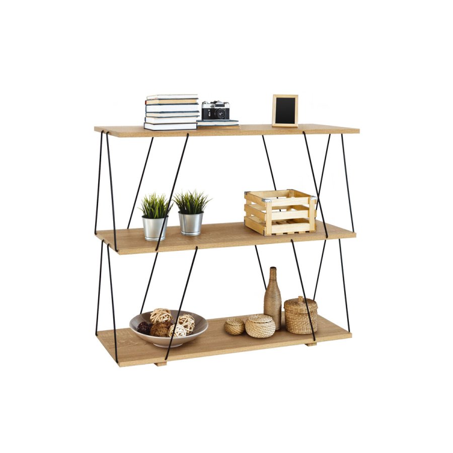 Hylder MobleKit Brun Sort Tr� Metal 80 x 30 x 71,2 cm (2 enheder) #4