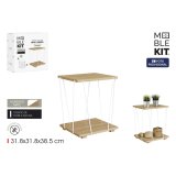 Sofabord MobleKit Hvid Brun 31,8 x 31,8 x 38,5 cm (4 enheder) #2