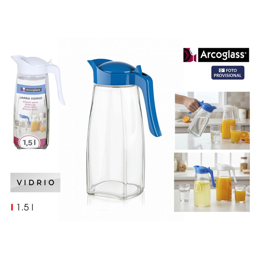 Kande Arcoglass Bl� Gennemsigtig Glas 1,5 L (12 enheder) #4