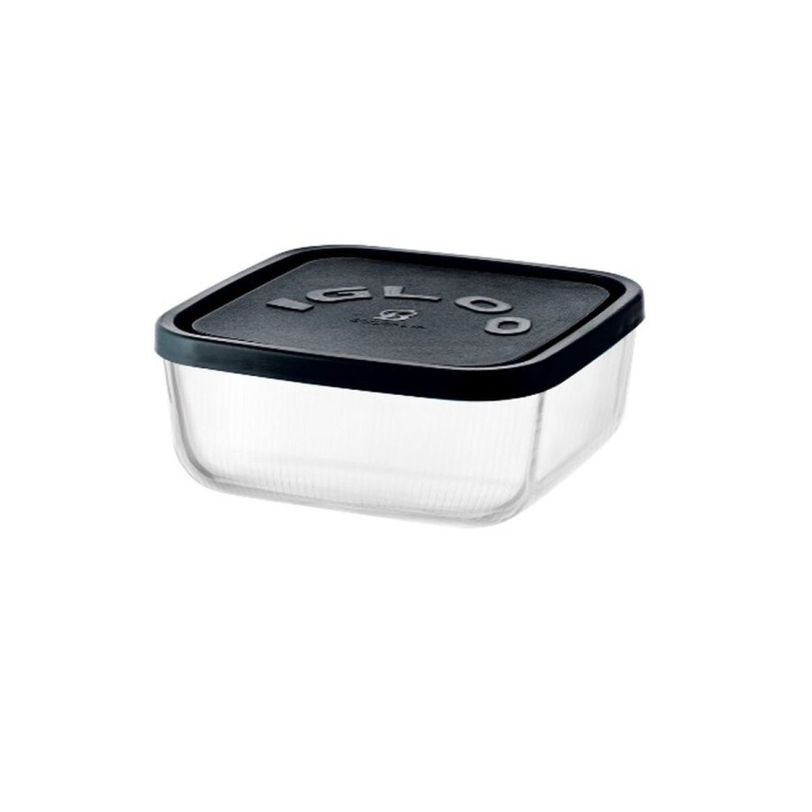 Madkasse Borgonovo Igloo lines Sort Gennemsigtig Glas 960 ml (12 enheder) #2