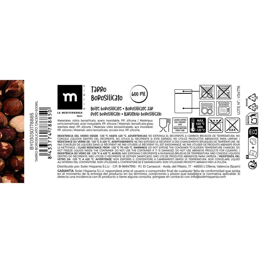 Blik La Mediterr�nea Gennemsigtig S�lvfarvet 600 ml (12 enheder) #7