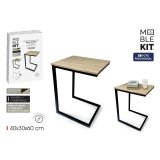 Sofabord MobleKit Brun Sort 40 x 30 x 60 cm Tr� Metal (3 enheder) #2