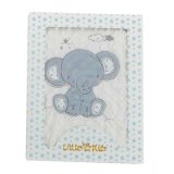 Tppe til Baby Elefant Bl Broderi Dobbeltsidet 100 x 75 cm #1