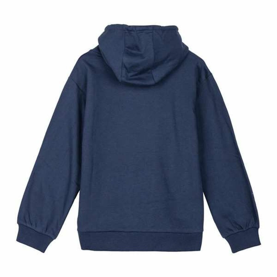 Sweatshirt med h�tte til piger Stitch M�rkebl� #2