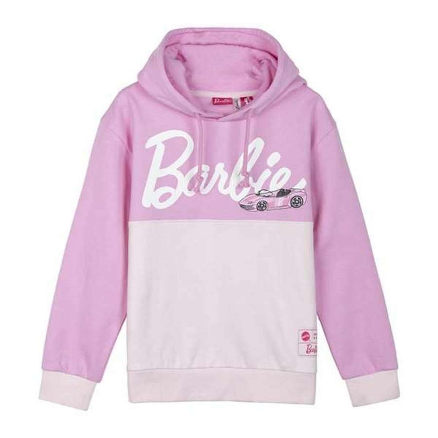 Sweatshirt med h�tte til piger Barbie Pink #1