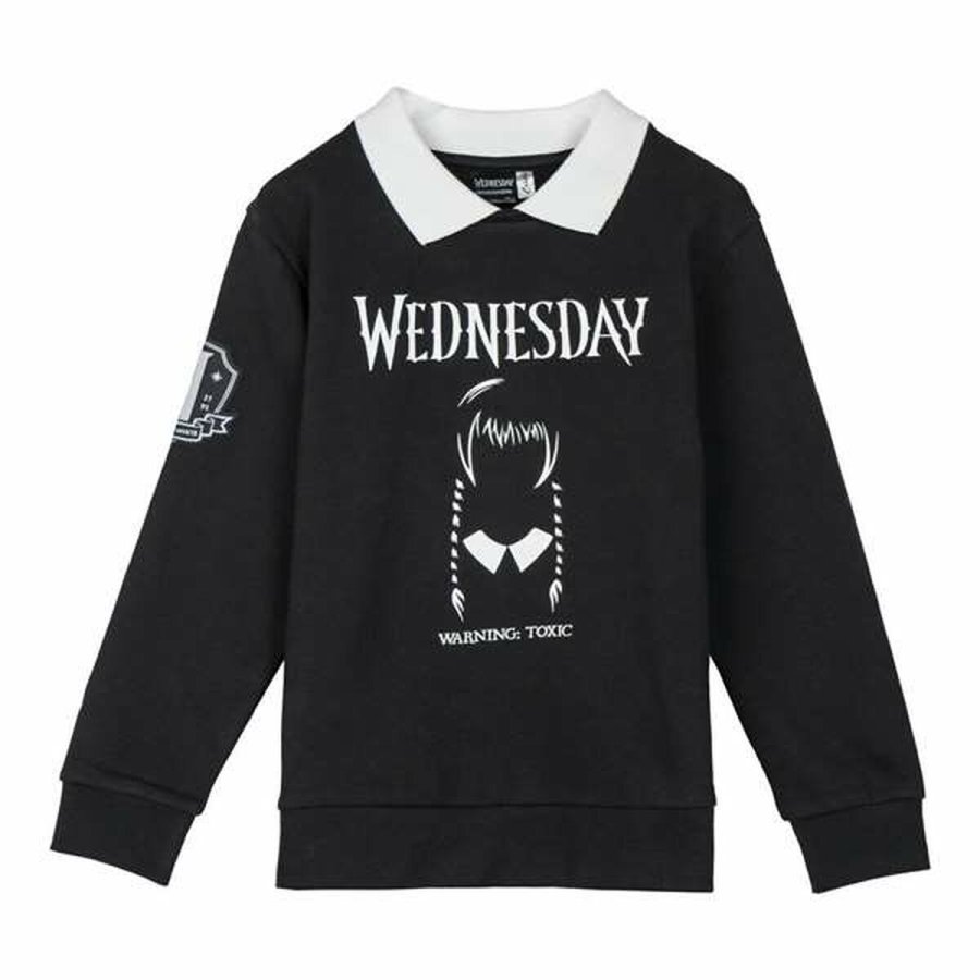 Sweatshirt uden htte til piger Wednesday Mrkegr #1