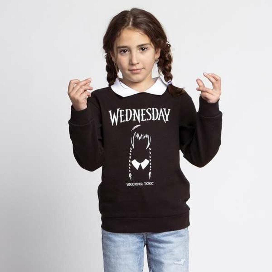 Sweatshirt uden htte til piger Wednesday Mrkegr #4