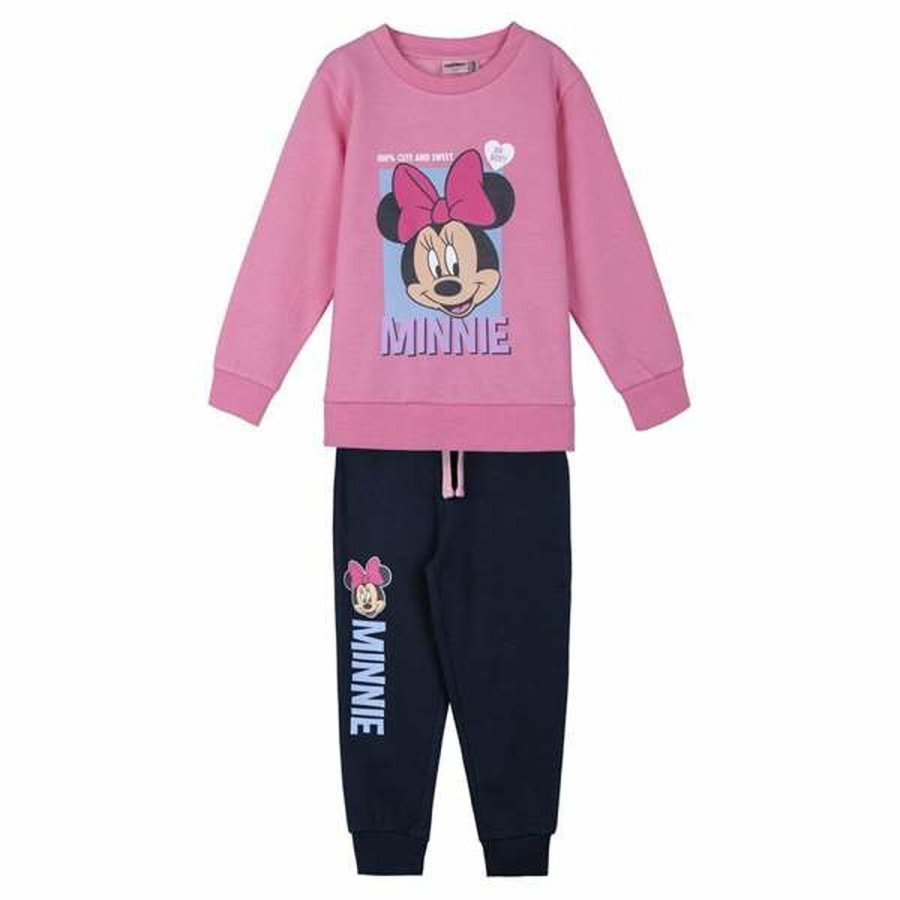Trningsdragt til brn Minnie Mouse Pink #1