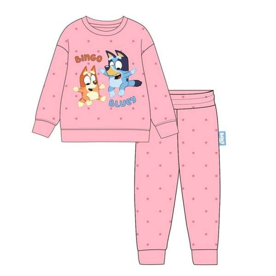 Trningsdragt til brn Bluey Pink #2