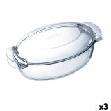 Ovn Fad Pyrex Classic Vidrio Gennemsigtig Glas Oval 39 x 23 x 15 cm Med lg (3 enheder) #1