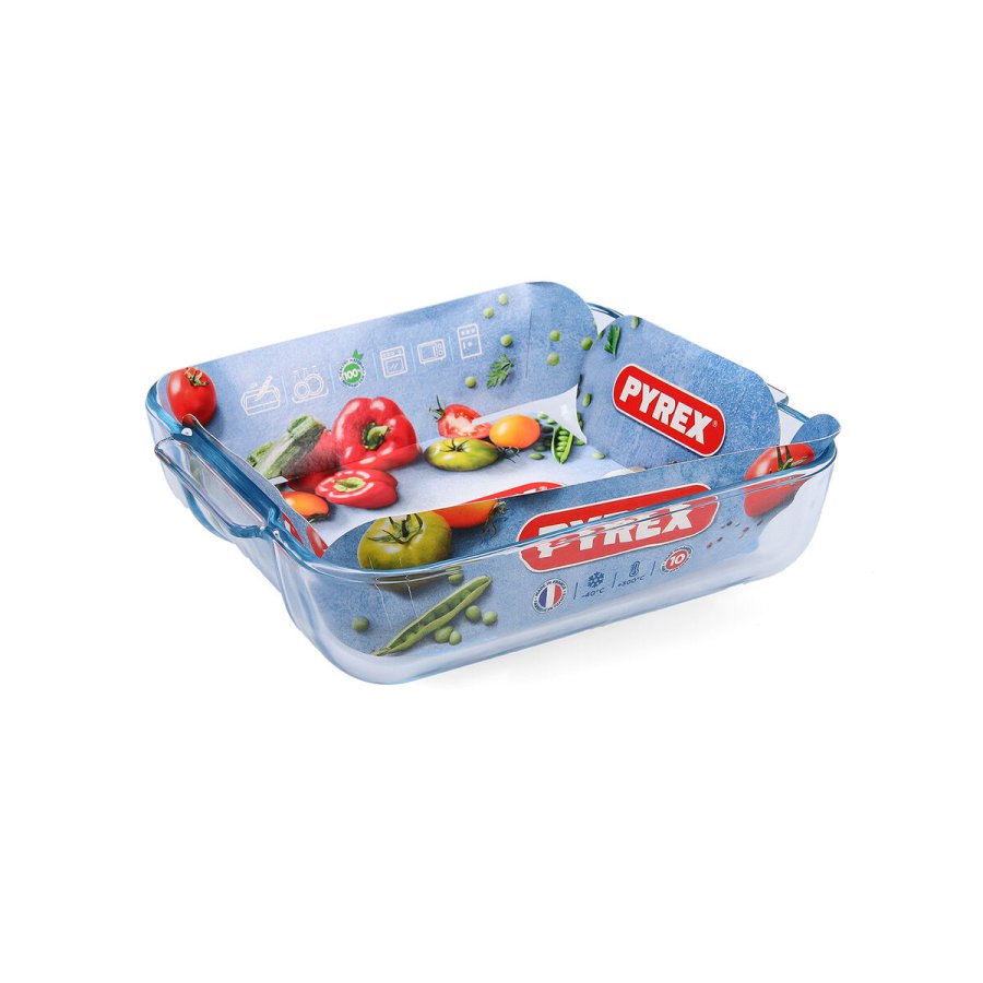 Kkkenspringvand Pyrex Classic Firkantet Gennemsigtig Glas 25 x 22 x 6 cm (6 enheder) #4
