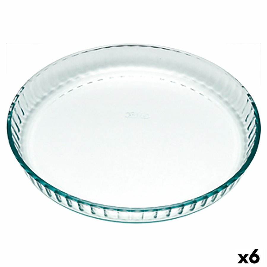 Kageform Pyrex Classic Vidrio Gennemsigtig Glas Flad Cirkulr 25 x 25 x 4 cm 6 enheder #1