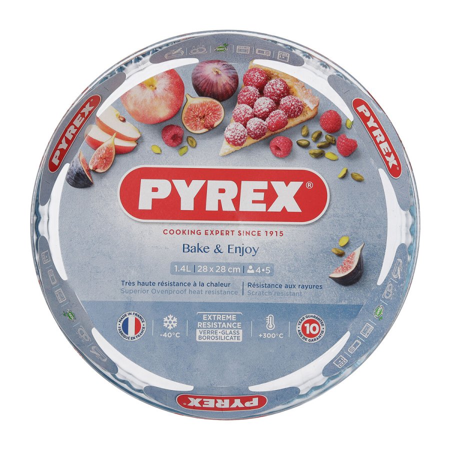 Kageform Pyrex Classic Vidrio Gennemsigtig Glas Flad Cirkulr 27,7 x 27,7 x 3,5 cm 6 enheder #7