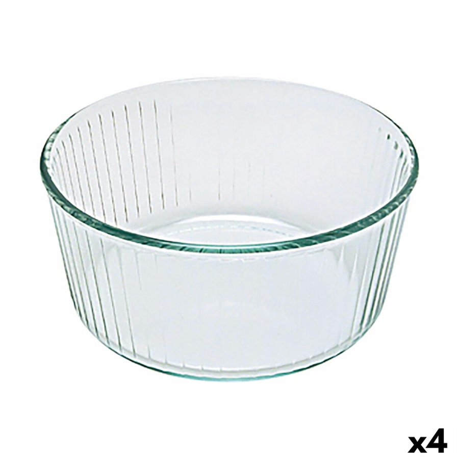 Bageform Pyrex Classic Souffl 21 x 21 x 10 cm Gennemsigtig Glas (4 enheder) #1
