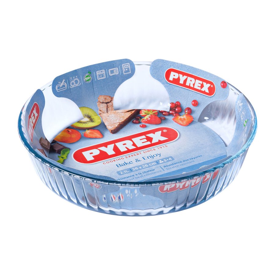 Bageform Pyrex Classic Cirkulr Gennemsigtig 27 x 27 x 6 cm (6 enheder) #7