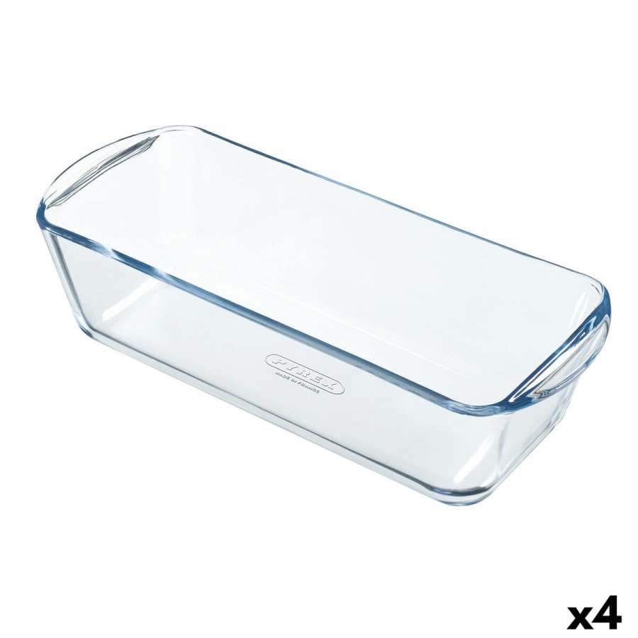 Bageform Pyrex Classic Vidrio Rektangulr Gennemsigtig 32 x 12 x 8 cm (4 enheder) #1
