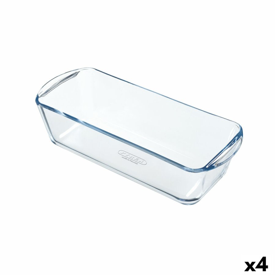 Bageform Pyrex Classic Vidrio Rektangulr Gennemsigtig Glas 28 x 11 x 8 cm (4 enheder) #1