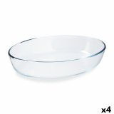 Ovn Fad Pyrex Classic Vidrio Gennemsigtig Glas Oval 30 x 21 x 7 cm (4 enheder) #1
