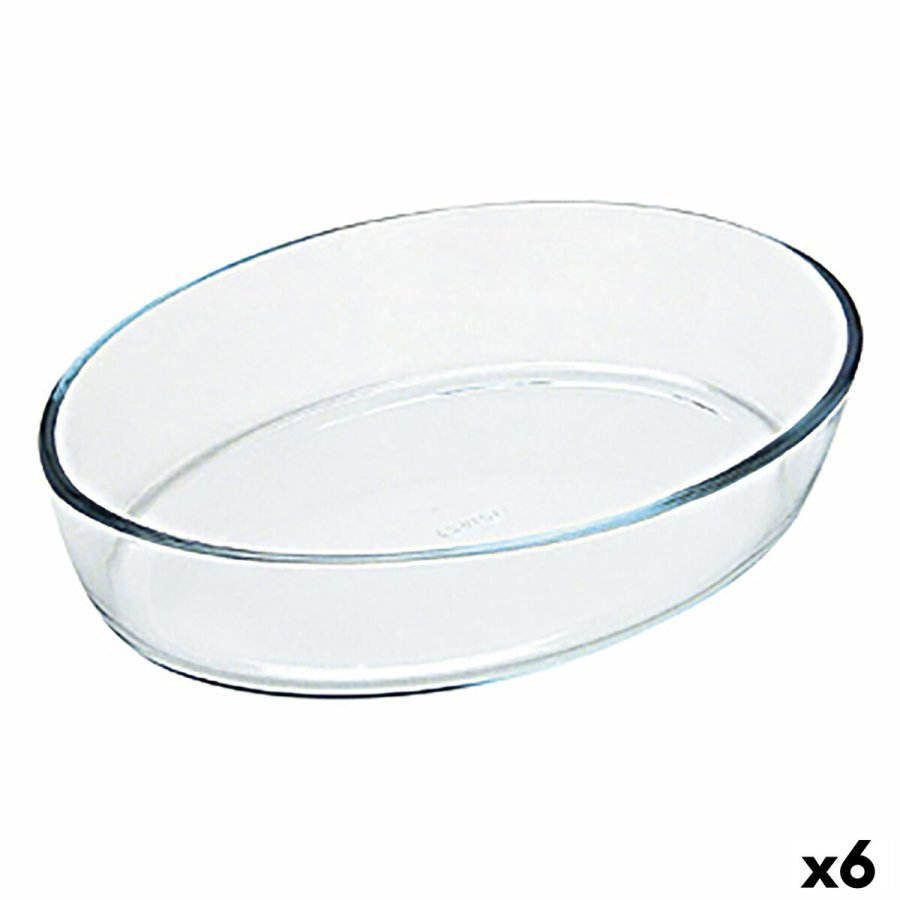 Ovn Fad Pyrex Classic Vidrio Gennemsigtig Glas Oval 35 x 24 x 7 cm (6 enheder) #1