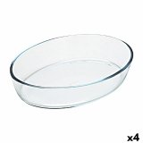 Ovn Fad Pyrex Classic Vidrio Gennemsigtig Glas Oval 40 x 28 x 7 cm (4 enheder) #1