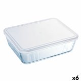 Rektangulr madkasse med Lg Pyrex Cook & Freeze 19 x 14 x 5 cm 800 ml Gennemsigtig Silikone Glas (6 enheder) #1