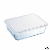 Rektangulr madkasse med Lg Pyrex Cook & Freeze 22,5 x 17,5 x 6,5 cm 1,5 L Gennemsigtig Silikone Glas (6 enheder) #1