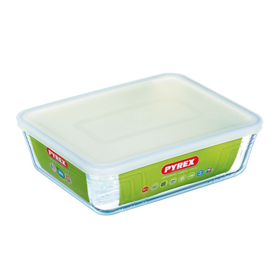 Rektangulr madkasse med Lg Pyrex Cook & Freeze 25 x 20 cm Gennemsigtig Silikone Glas 2,6 L (6 enheder) #4