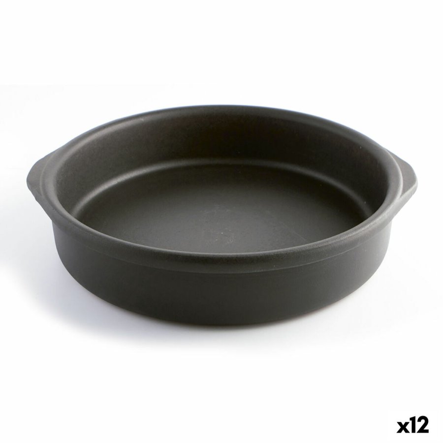 Kasserolle Quid Barro Lux Sort Keramik  22 cm (12 enheder) #1