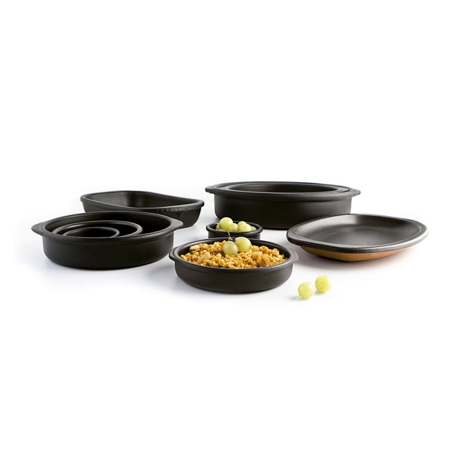 Kasserolle Quid Barro Lux Sort Keramik  26 cm (6 enheder) #4