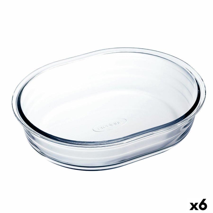 Kageform  Cuisine Ocuisine Vidrio Gennemsigtig Glas Oval 19 x 14 x 4 cm 6 enheder #1