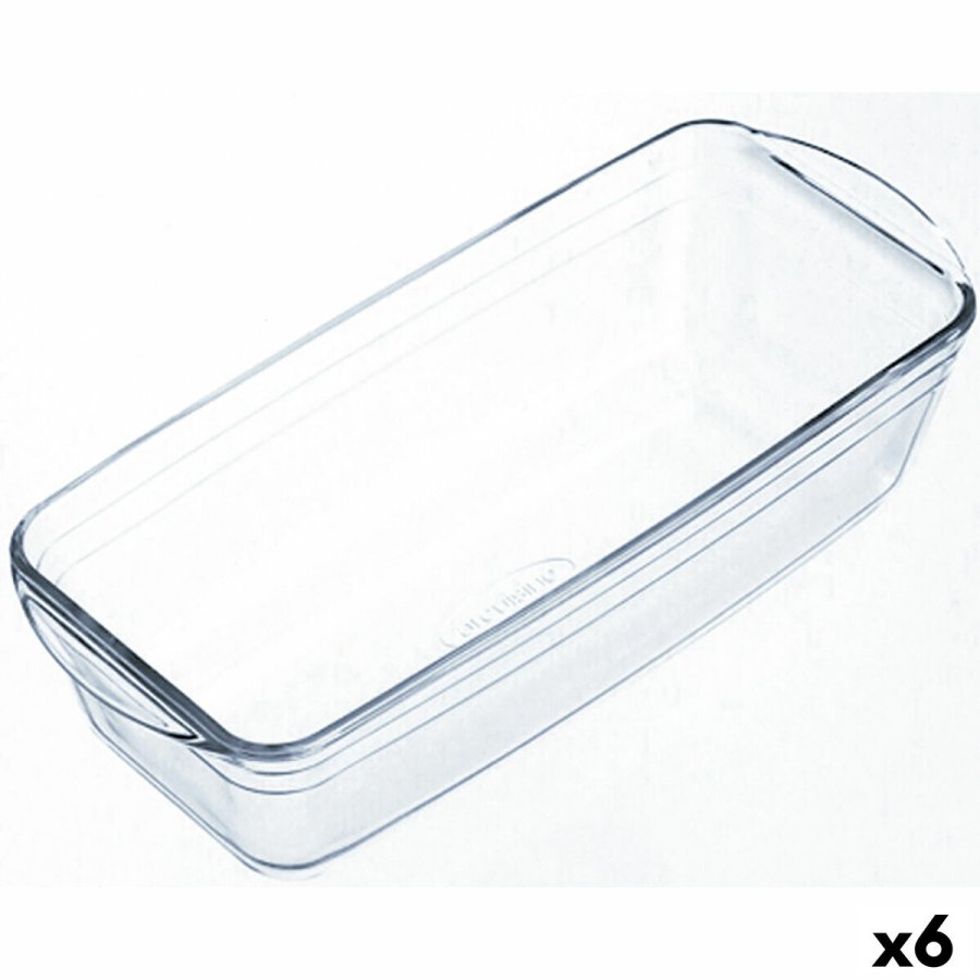 Bageform  Cuisine Rektangulr 29 x 12 x 8 cm Gennemsigtig (6 enheder) #1