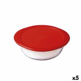 Rund madkasse med lg  Cuisine Cook & Store 21 x 21 x 7 cm Rd 1,1 L Silikone Glas (5 enheder) #1
