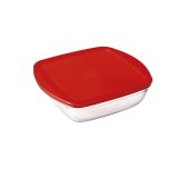 Firkantet madkasse med lg  Cuisine Cook & Store Rd 1 L 20 x 17 x 6 cm Silikone Glas (6 enheder) #4