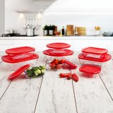 Rektangulr madkasse med Lg  Cuisine Cook&store Ocu Rd 400 ml 17 x 10 x 5 cm Glas Silikone (6 enheder) #7